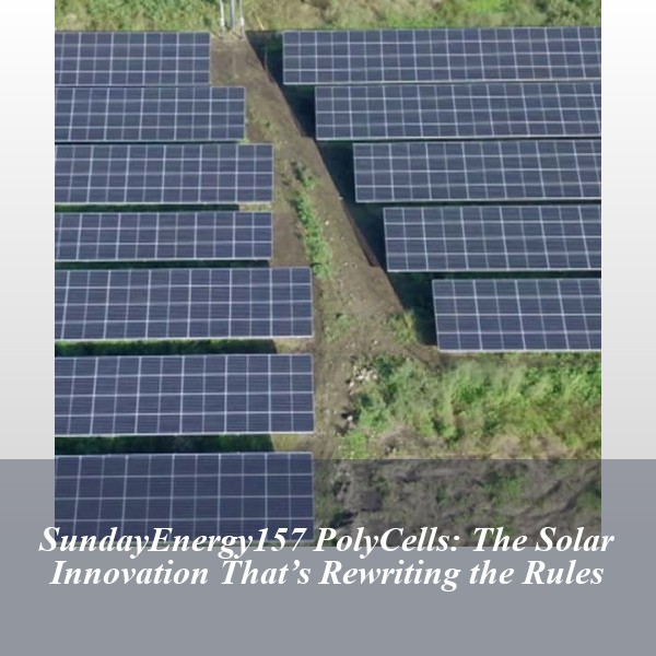 SundayEnergy157 PolyCells: The Solar Innovation That’s Rewriting the Rules